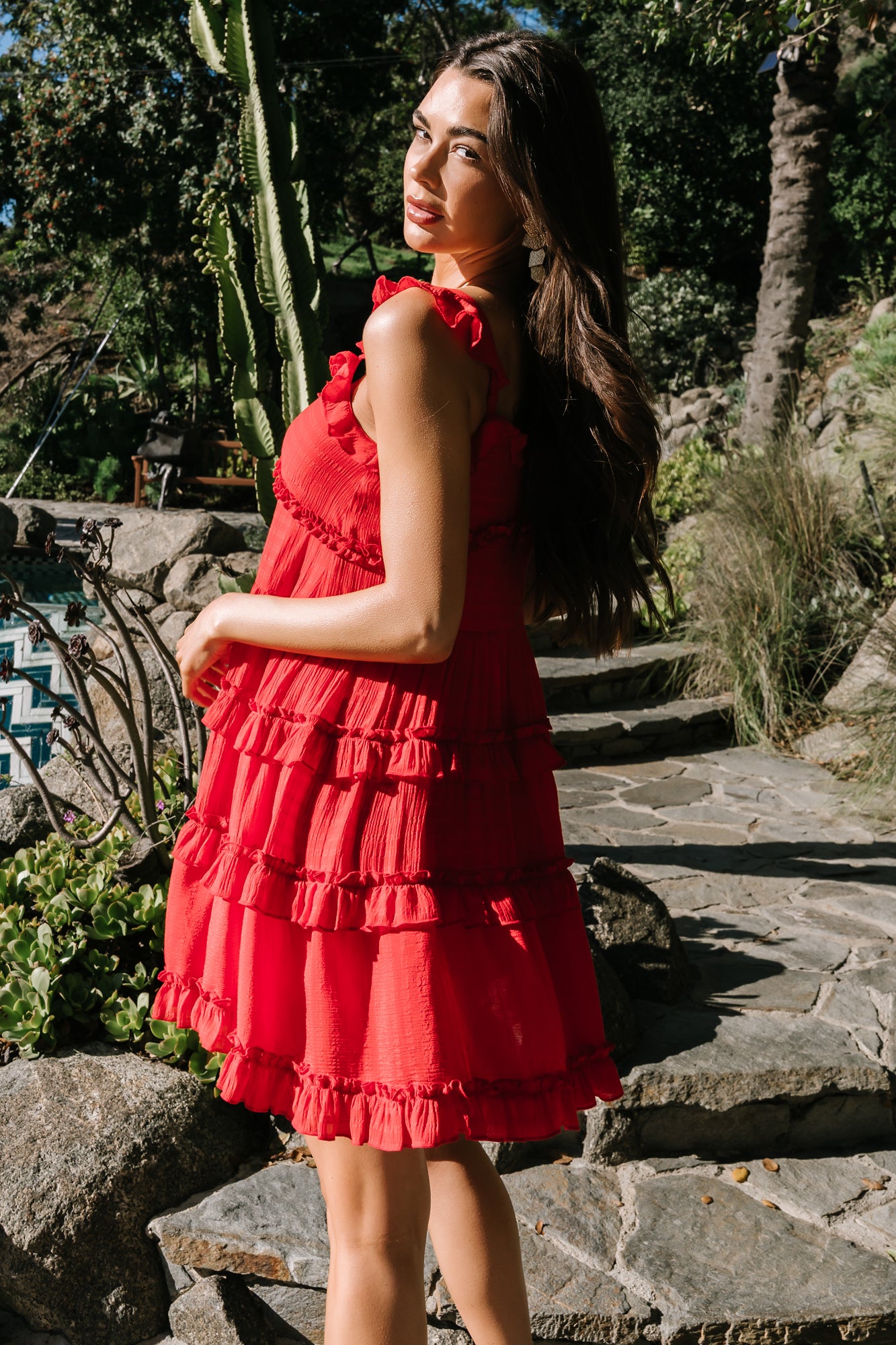 Andalucía Short Dress | Red - Image 7