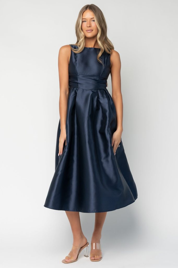 Chandra Midi Dress | Navy