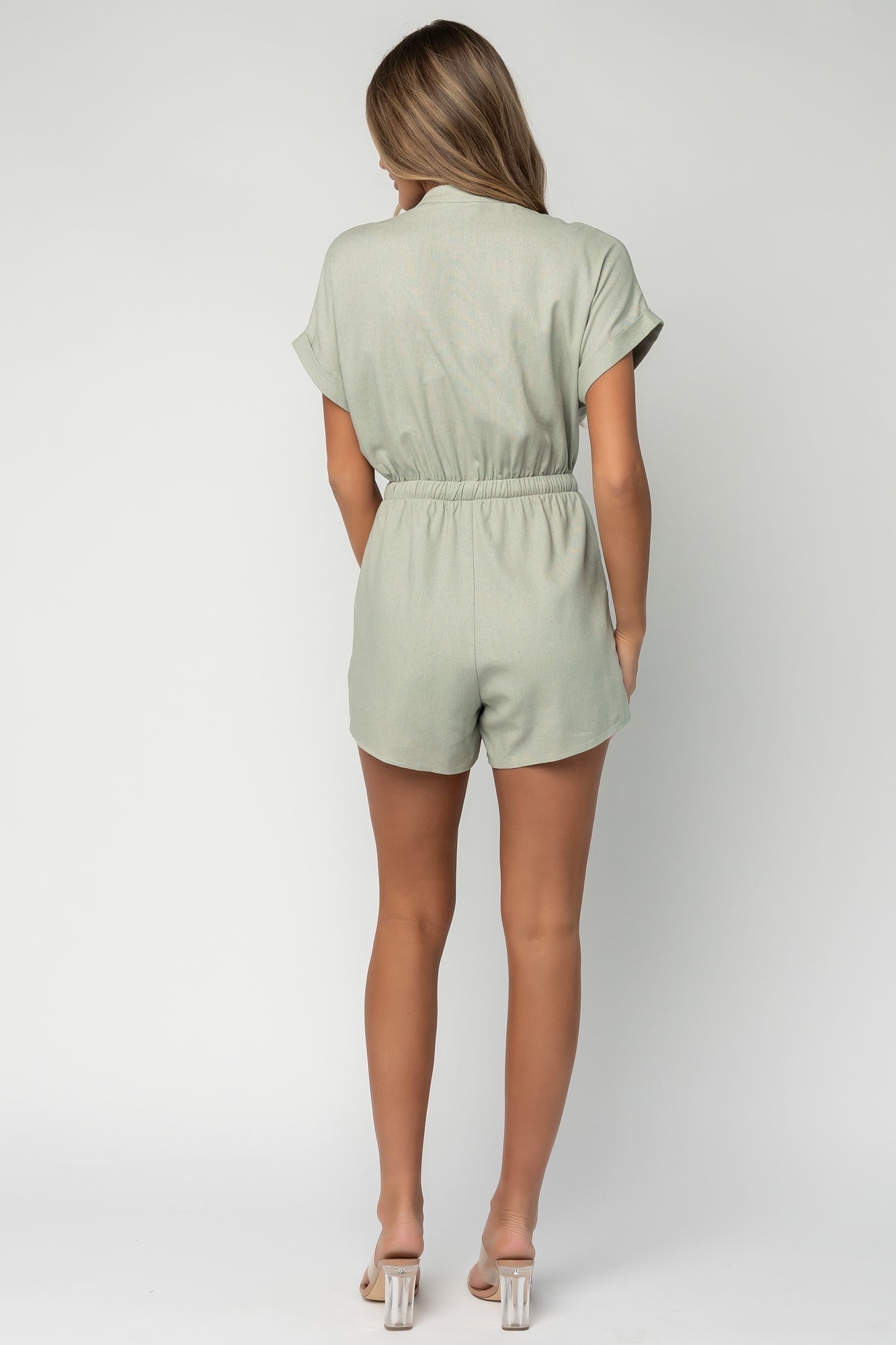 Winnie Romper | Light Sage - Image 4