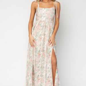 Elton Maxi Dress | Sage + Blush Floral