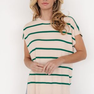 Ada Dolman Top | Natural + Green