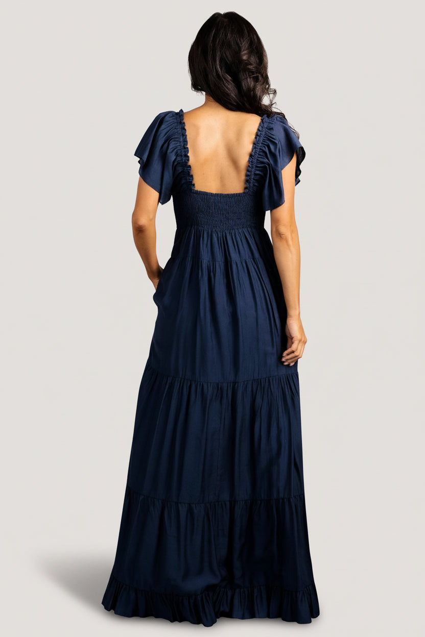 Agatha Maxi Dress | Dark Blue - Image 4