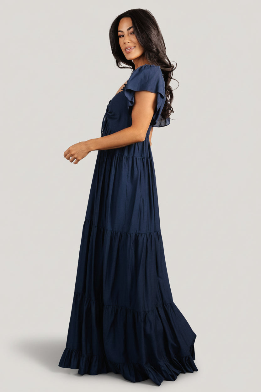Agatha Maxi Dress | Dark Blue - Image 6