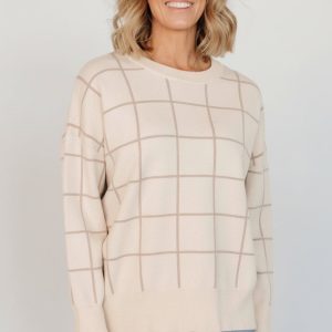 Alden Knit Sweater | Oatmeal + Taupe