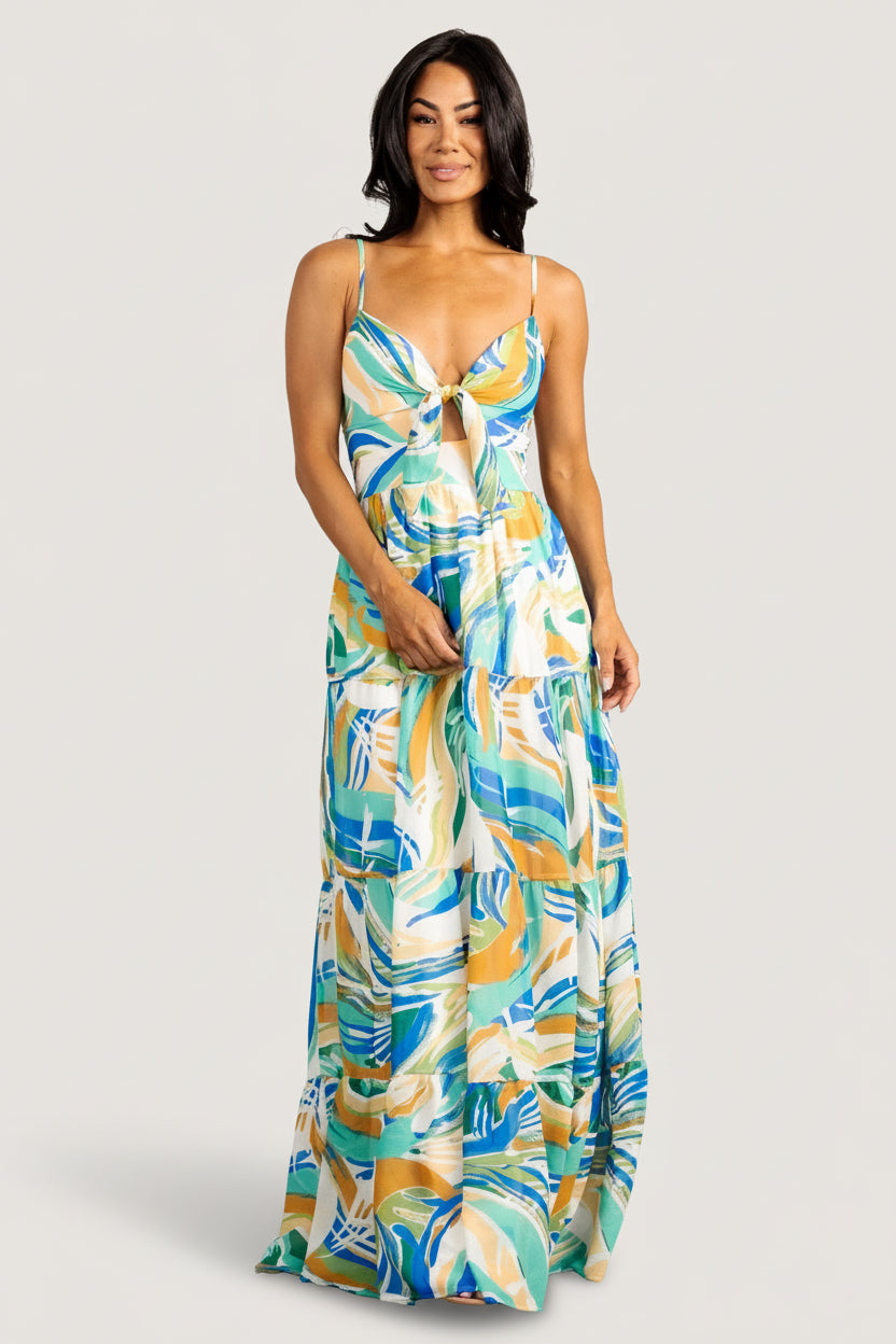 Alexis Maxi Dress | Blue Multi Print - Image 5