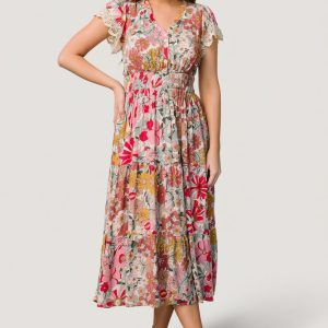 Aliyah Midi Dress | Cream Multi Floral