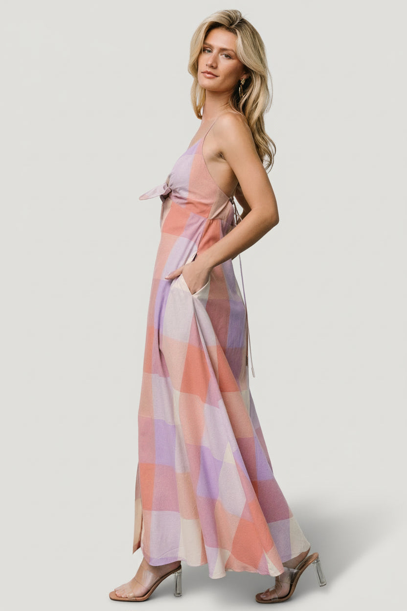 Ally Maxi Dress | Lavender + Coral Multi - Image 6