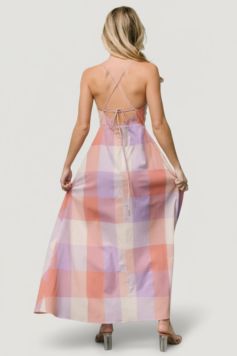 Ally Maxi Dress | Lavender + Coral Multi - Image 4