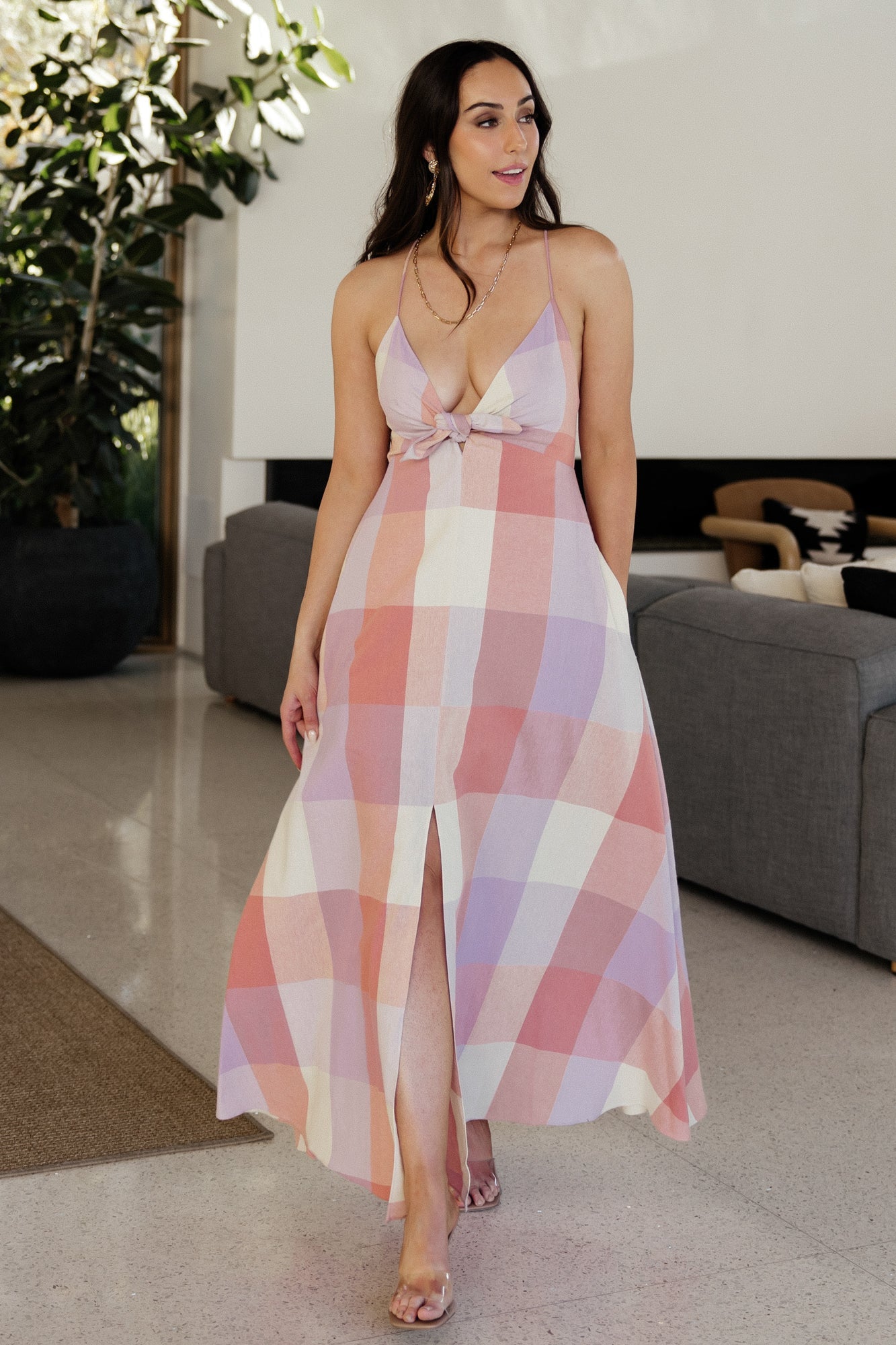 Ally Maxi Dress | Lavender + Coral Multi - Image 5