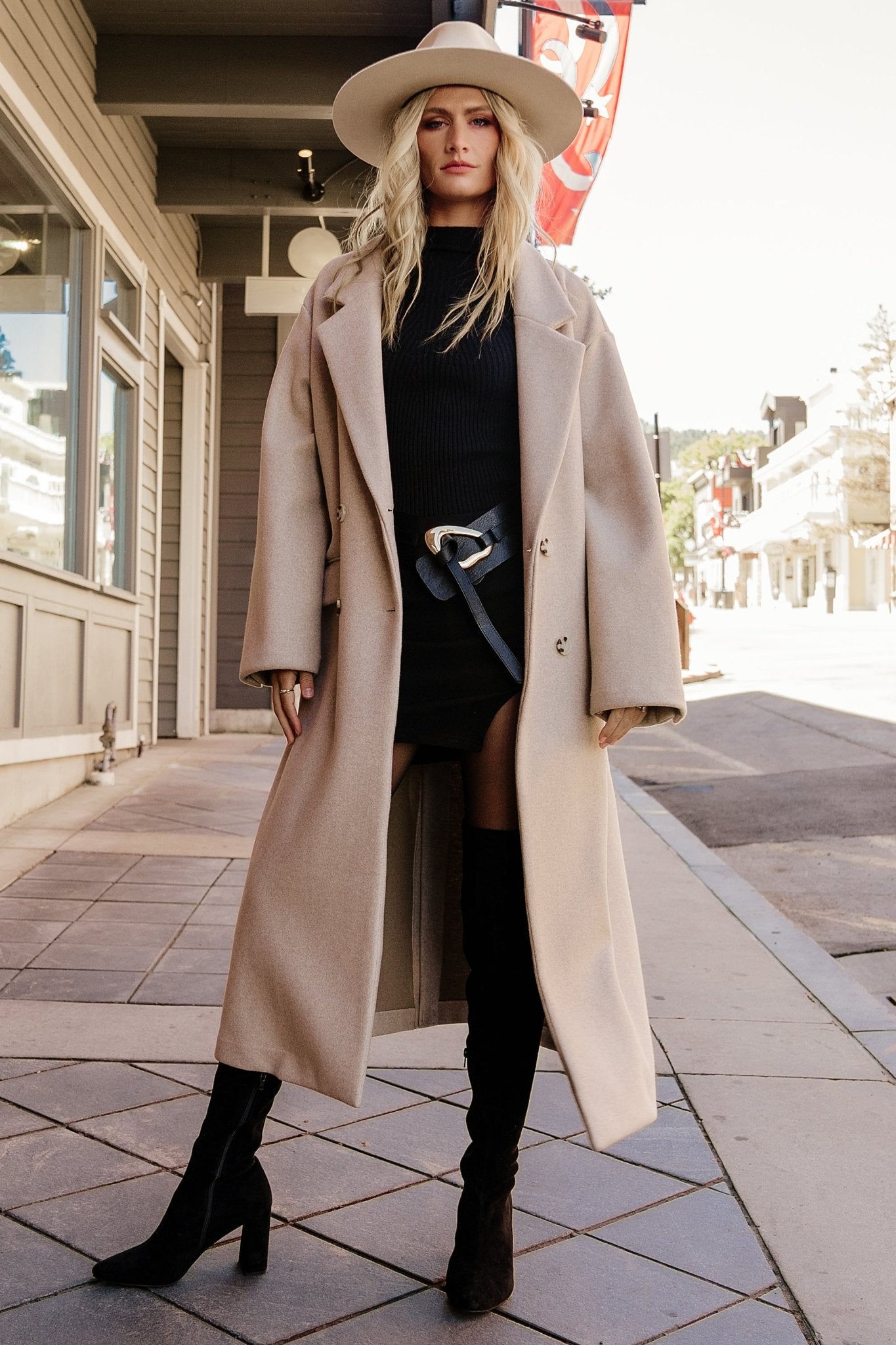 Anderson Double Breasted Coat | Natural - Image 2