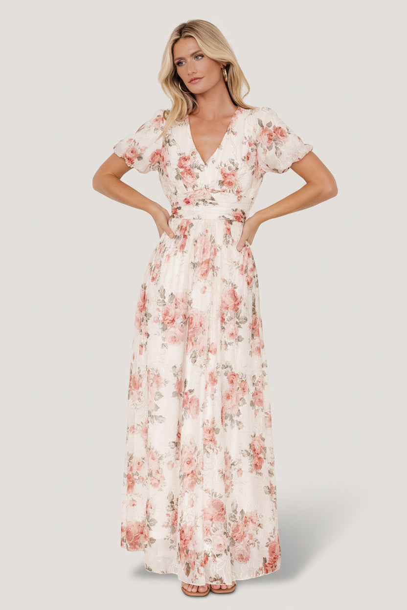 Ardley Maxi Dress | Cream + Rose Floral - Image 5