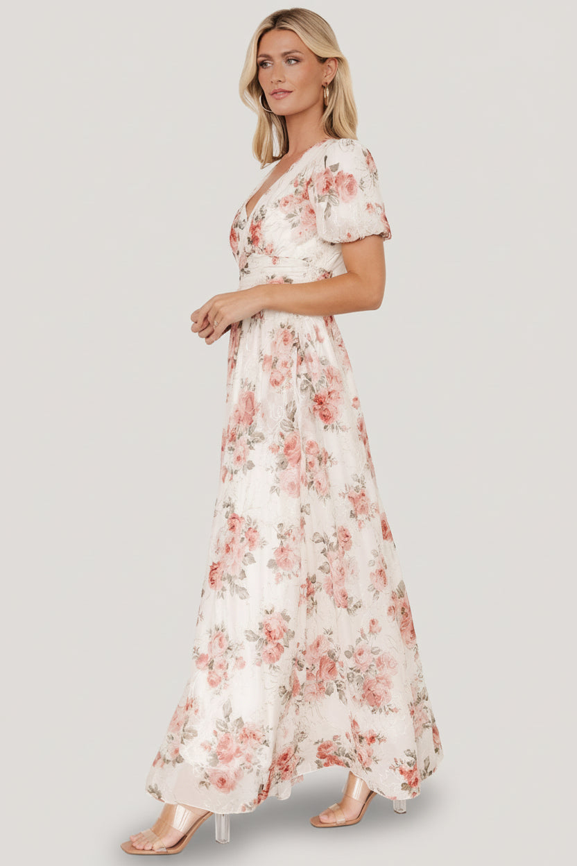 Ardley Maxi Dress | Cream + Rose Floral - Image 6
