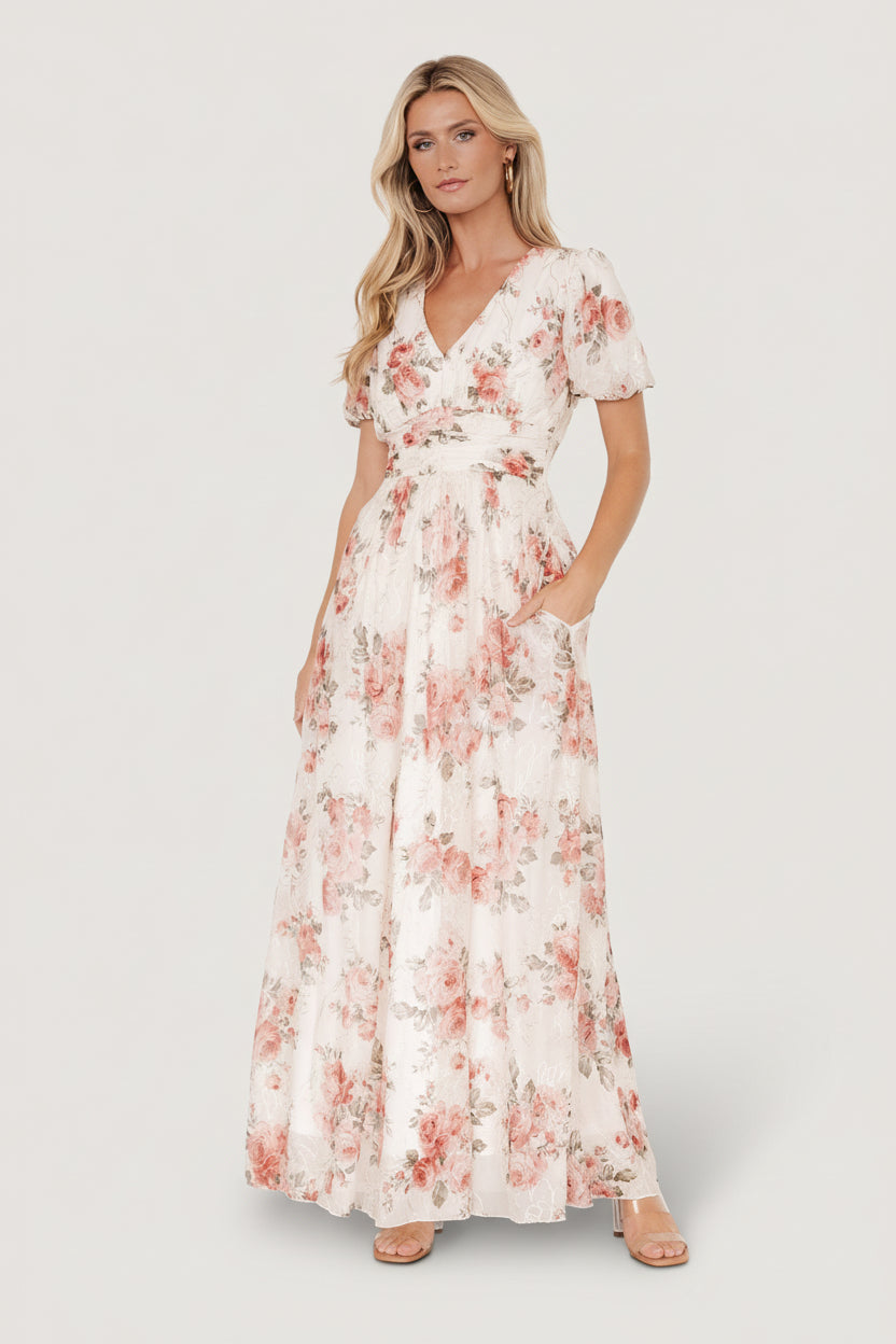 Ardley Maxi Dress | Cream + Rose Floral