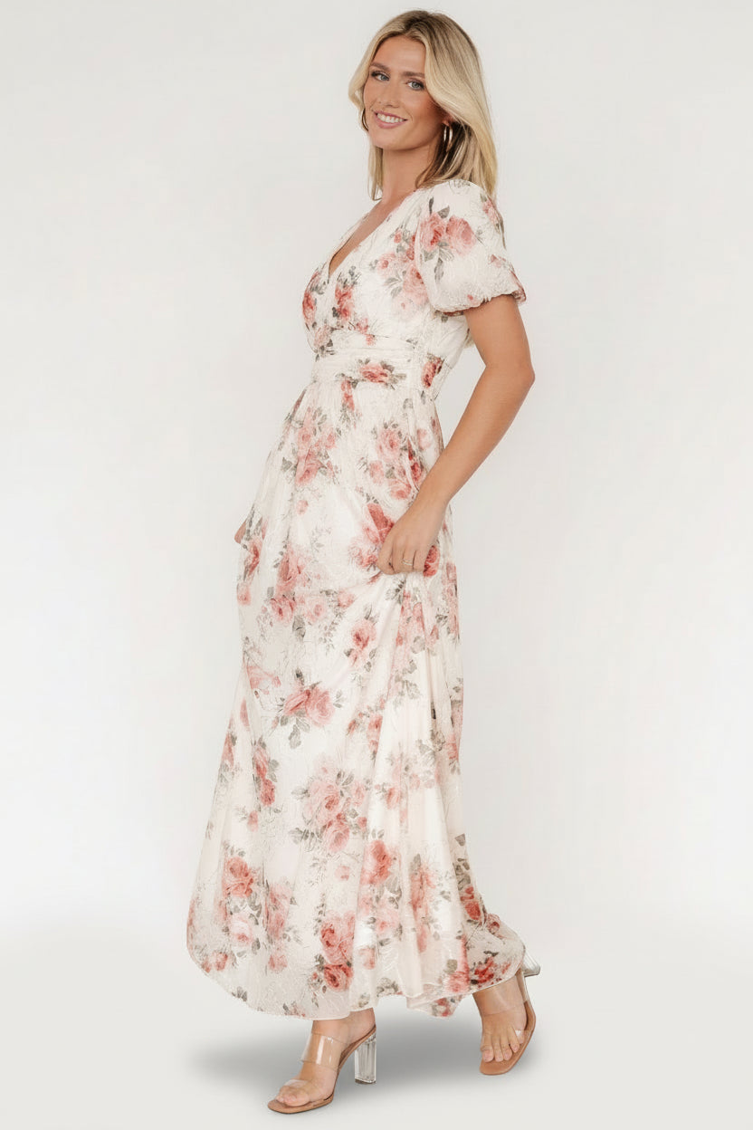 Ardley Maxi Dress | Cream + Rose Floral - Image 3