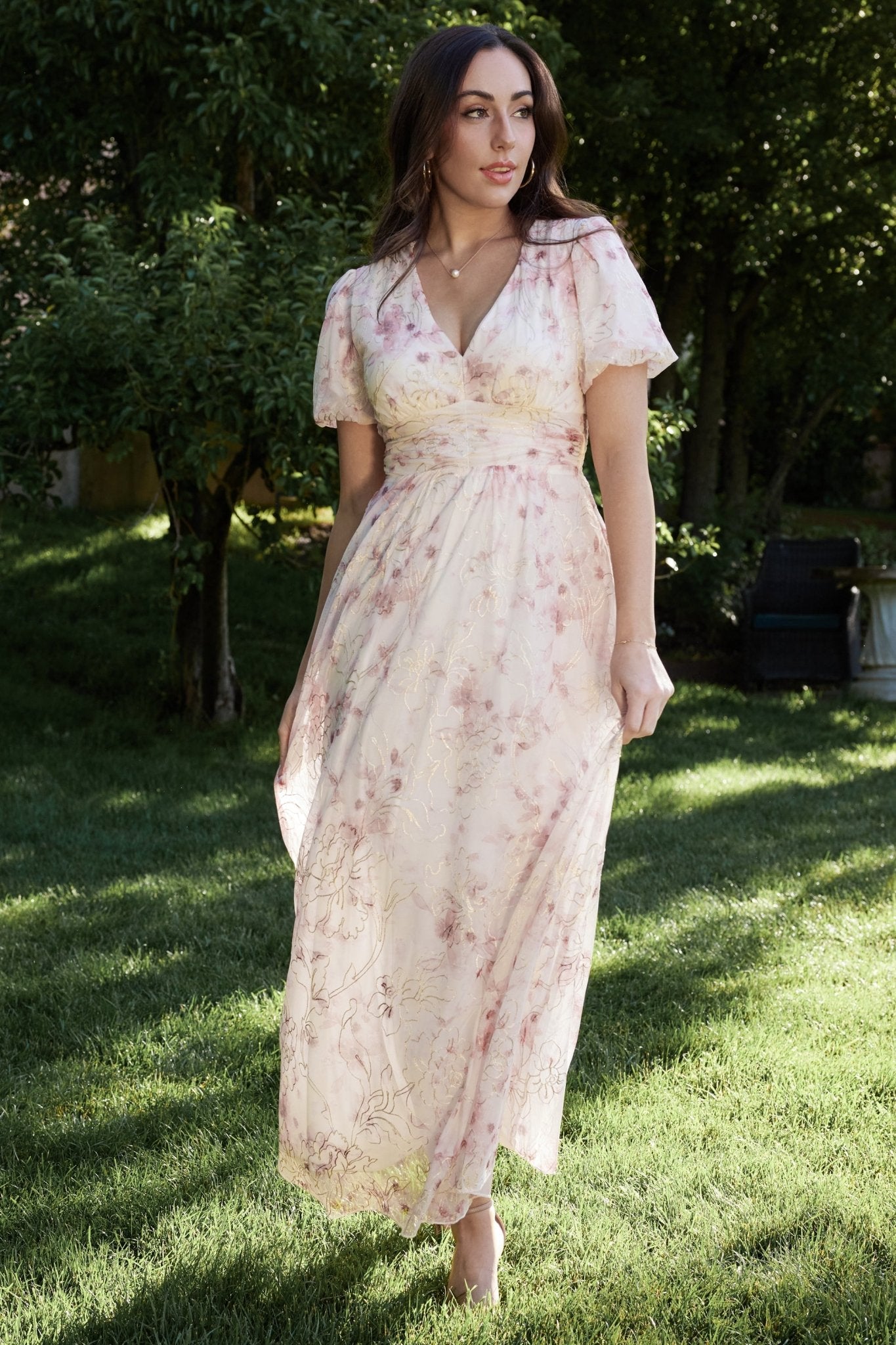 Ardley Maxi Dress | Mauve Floral - Image 3