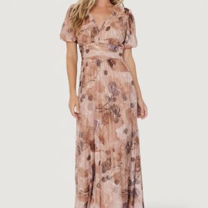 Ardley Maxi Dress | Taupe Floral