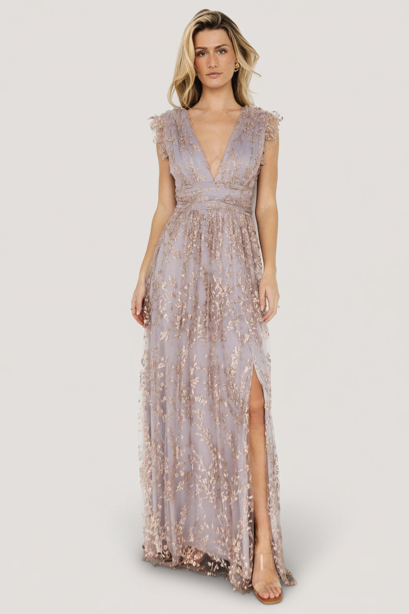 Arlene Shimmer Gown | Dusty Lilac + Rose - Image 2