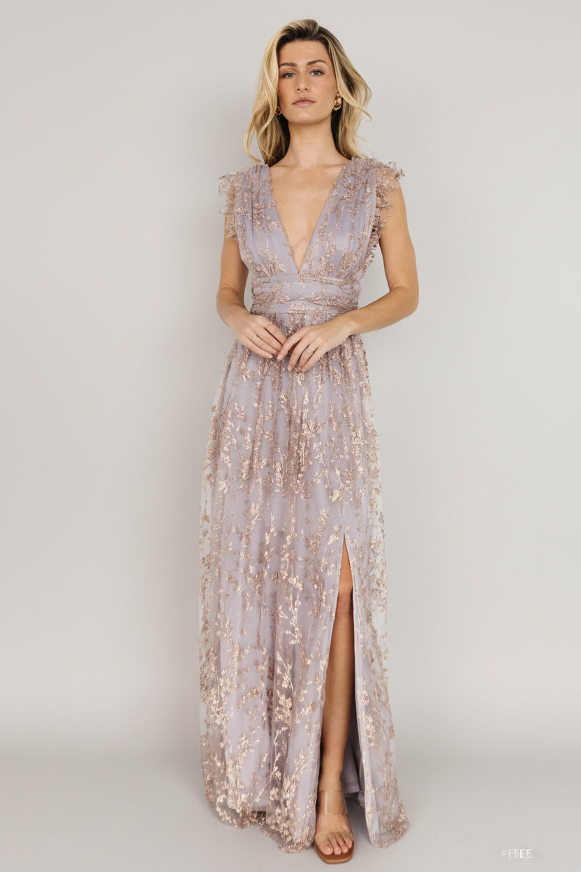 Arlene Shimmer Gown | Dusty Lilac + Rose - Image 5