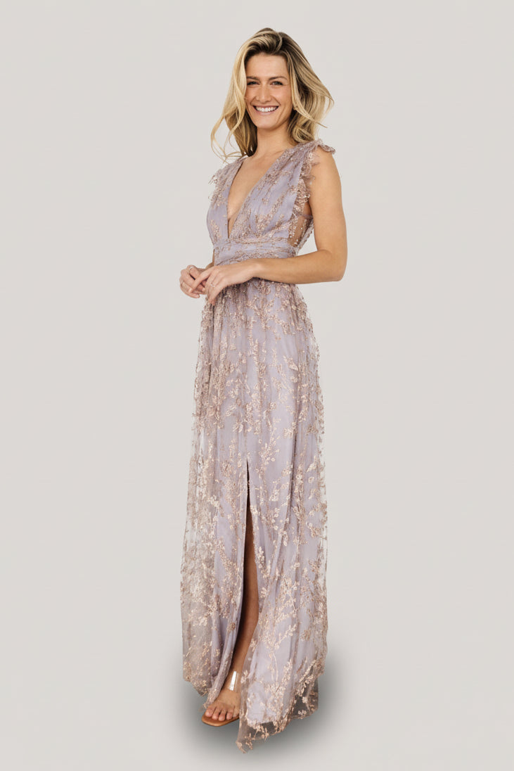 Arlene Shimmer Gown | Dusty Lilac + Rose