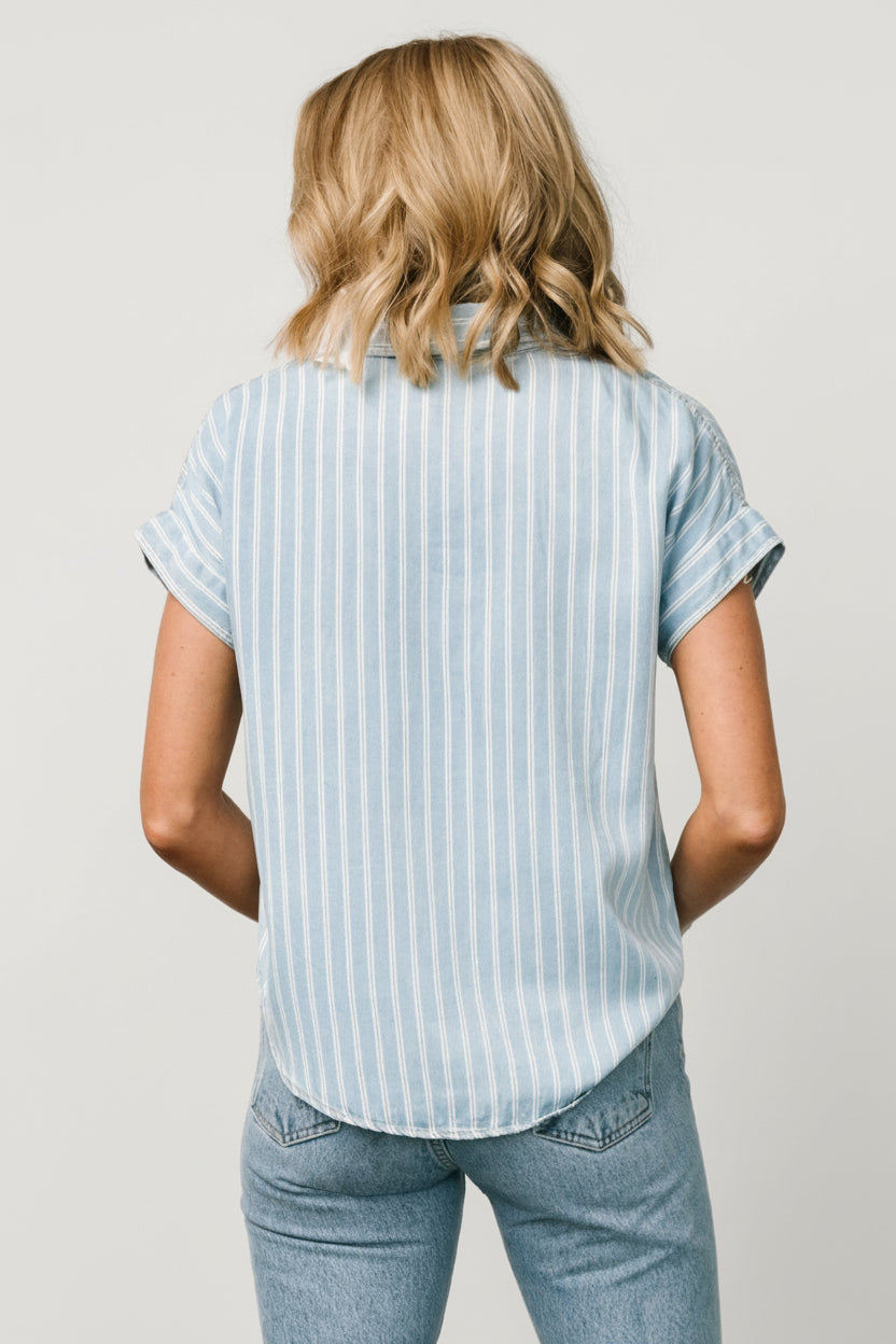 Berkley Striped Top | Denim Blue - Image 4