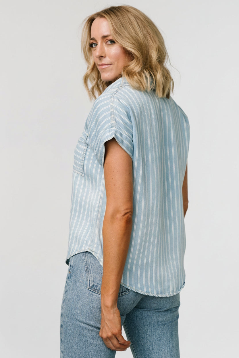 Berkley Striped Top | Denim Blue - Image 5