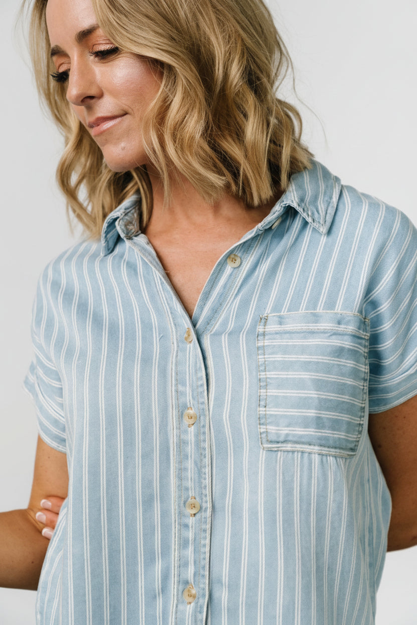 Berkley Striped Top | Denim Blue - Image 2