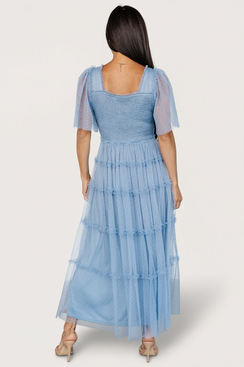 Bexley Tulle Dress | Dusty Blue - Image 2