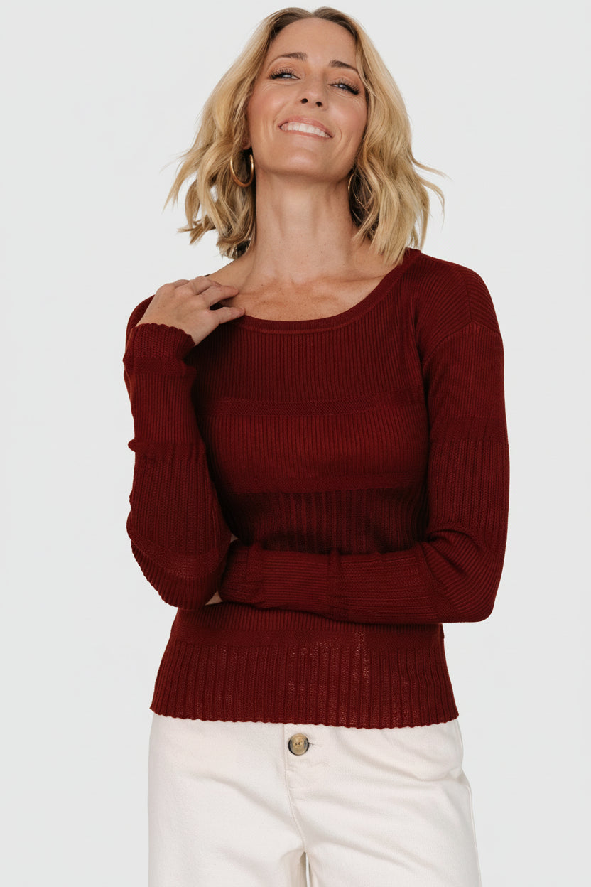 Bren Sweater Top | Brick - Image 5