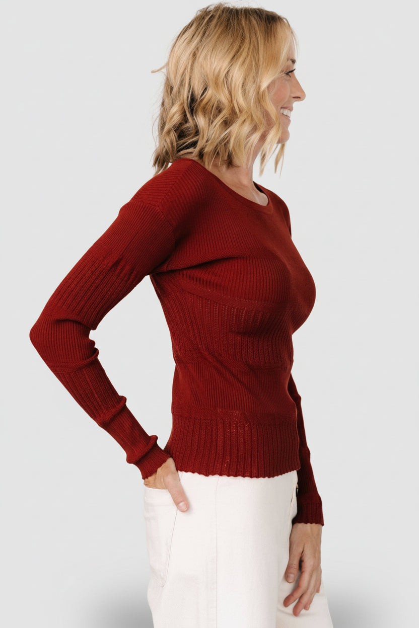 Bren Sweater Top | Brick - Image 2