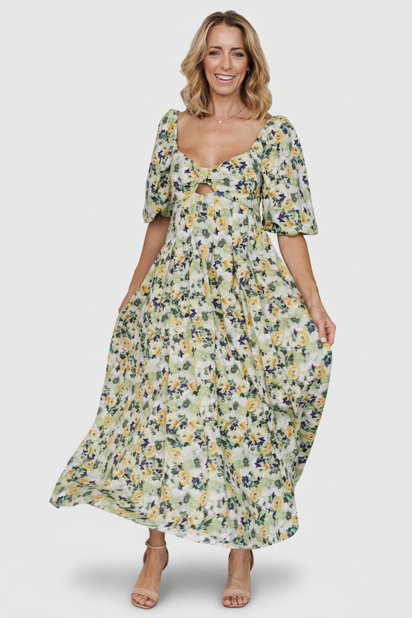 Brielle Maxi Dress | Green Floral - Image 6
