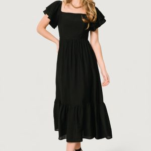 Buttercup Midi Dress | Black
