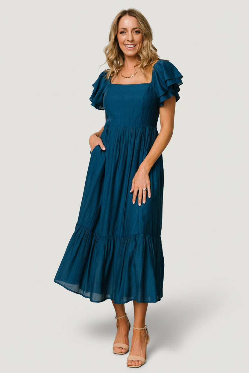 Buttercup Midi Dress | Deep Blue