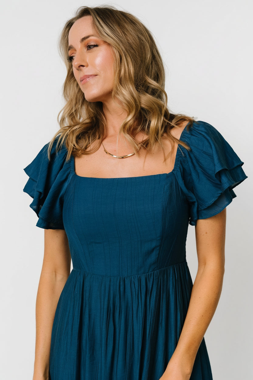 Buttercup Midi Dress | Deep Blue - Image 2