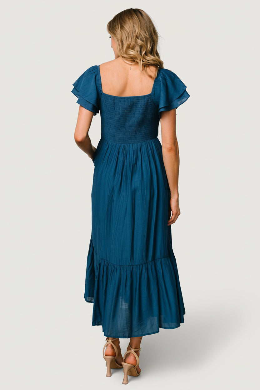 Buttercup Midi Dress | Deep Blue - Image 4