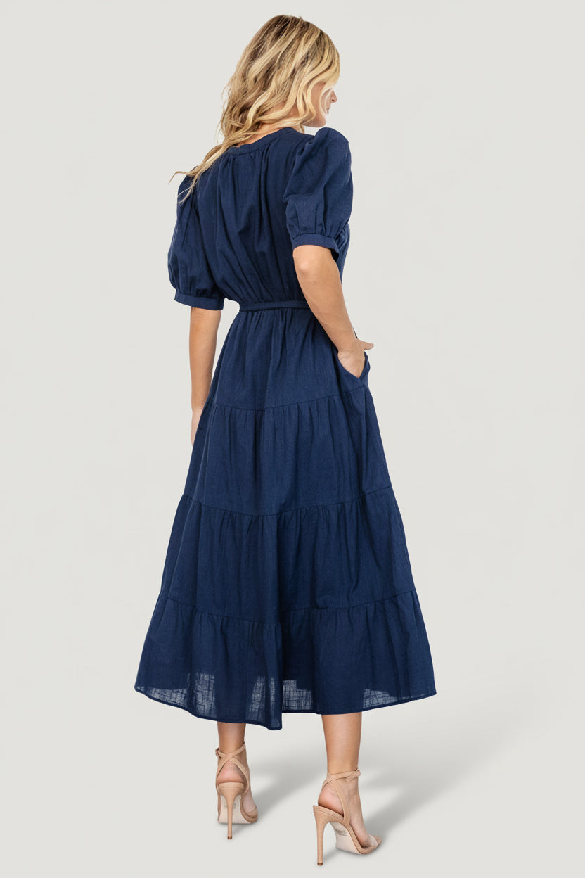 Camille Maxi Dress | Navy - Image 4