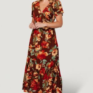 Cassie Short Sleeve Dress | Copper Floral