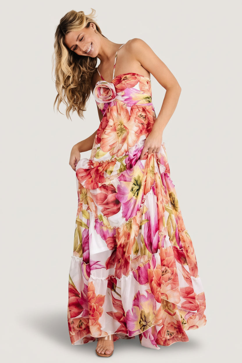 Charmaine Maxi Dress | Pink + Red Floral - Image 6