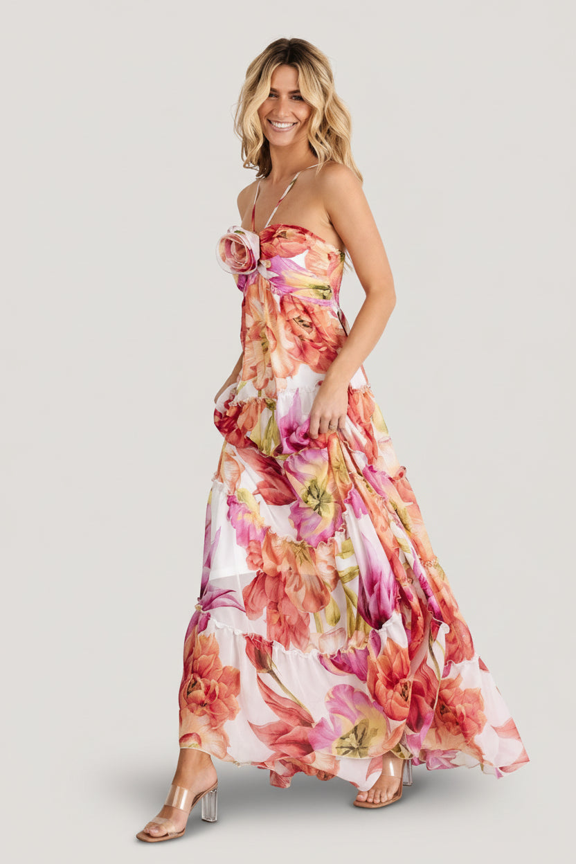 Charmaine Maxi Dress | Pink + Red Floral - Image 4