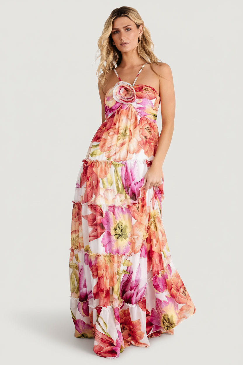 Charmaine Maxi Dress | Pink + Red Floral - Image 2
