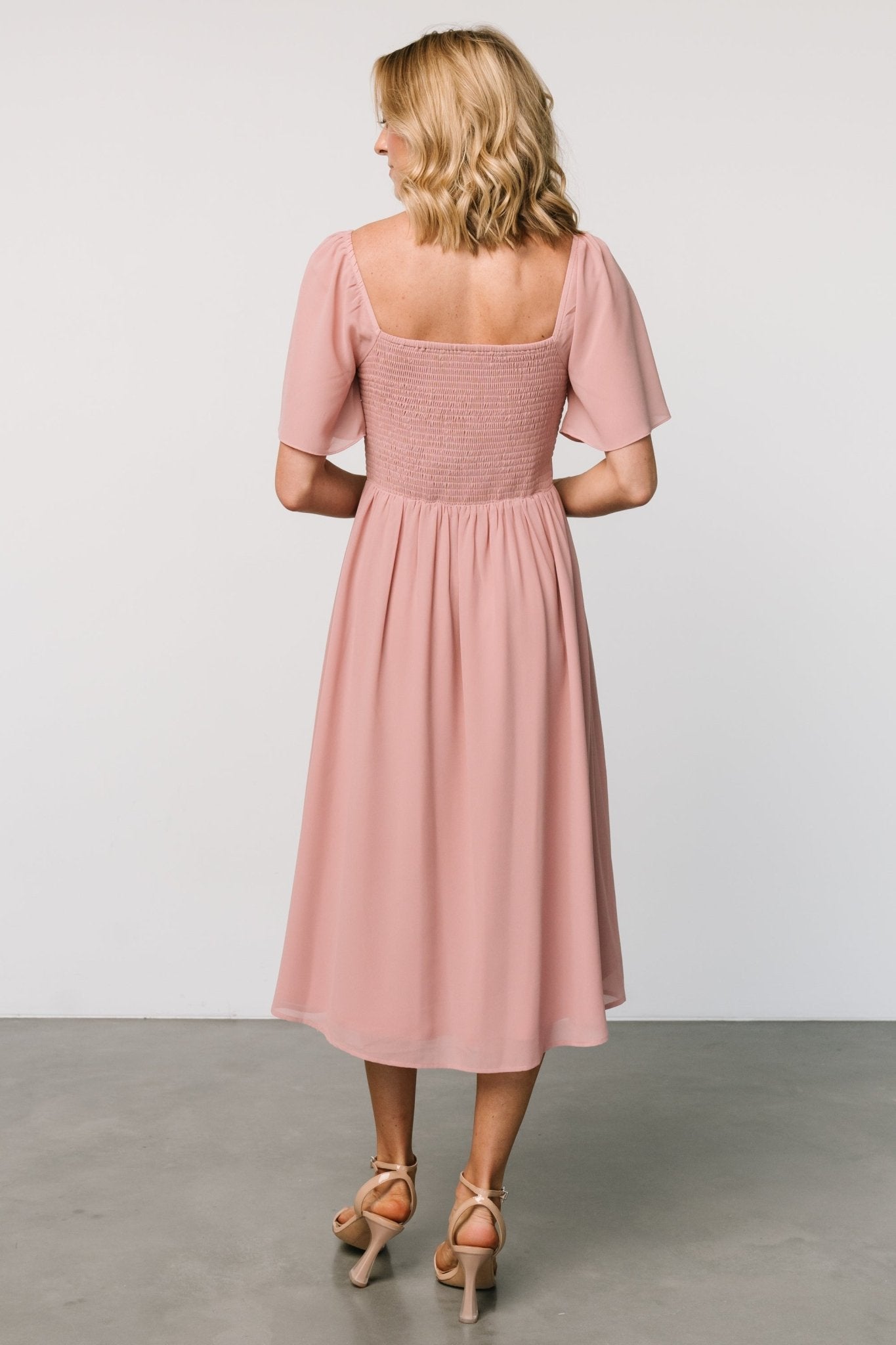 Colette Sweetheart Midi Dress | Blush - Image 4