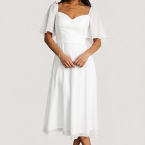Colette Sweetheart Midi Dress | White