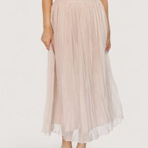 Cyra Midi Skirt | Natural
