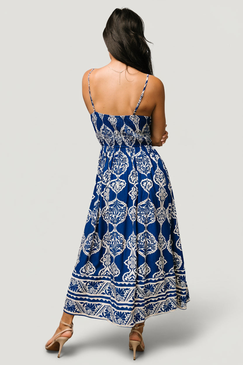 Delia Midi Dress | Blue Print - Image 3