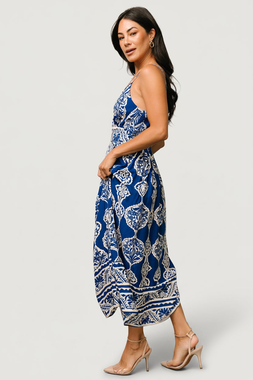 Delia Midi Dress | Blue Print - Image 5