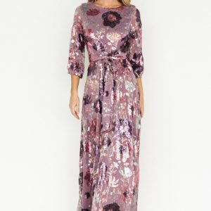 Destiny Sequin Maxi Dress | Lilac Floral