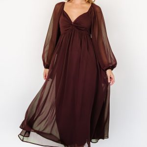 Dione Midi Dress | Mahogany