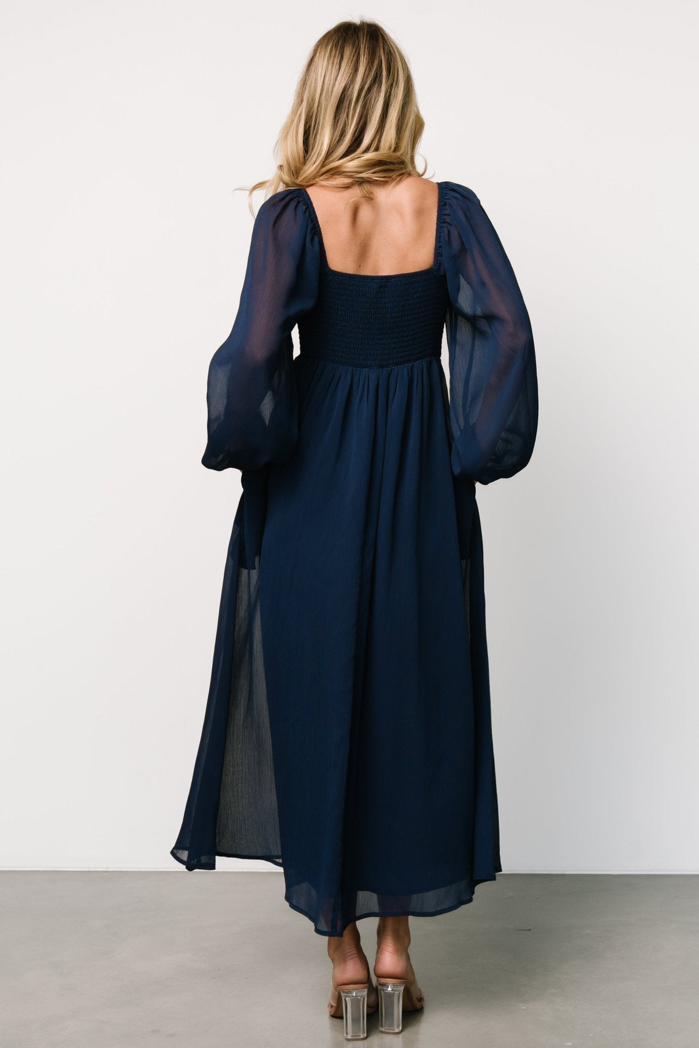 Dione Midi Dress | Navy - Image 4
