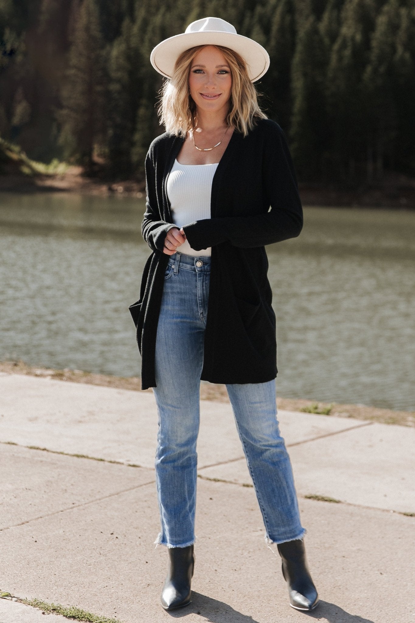 Edison Cardigan | Black - Image 3