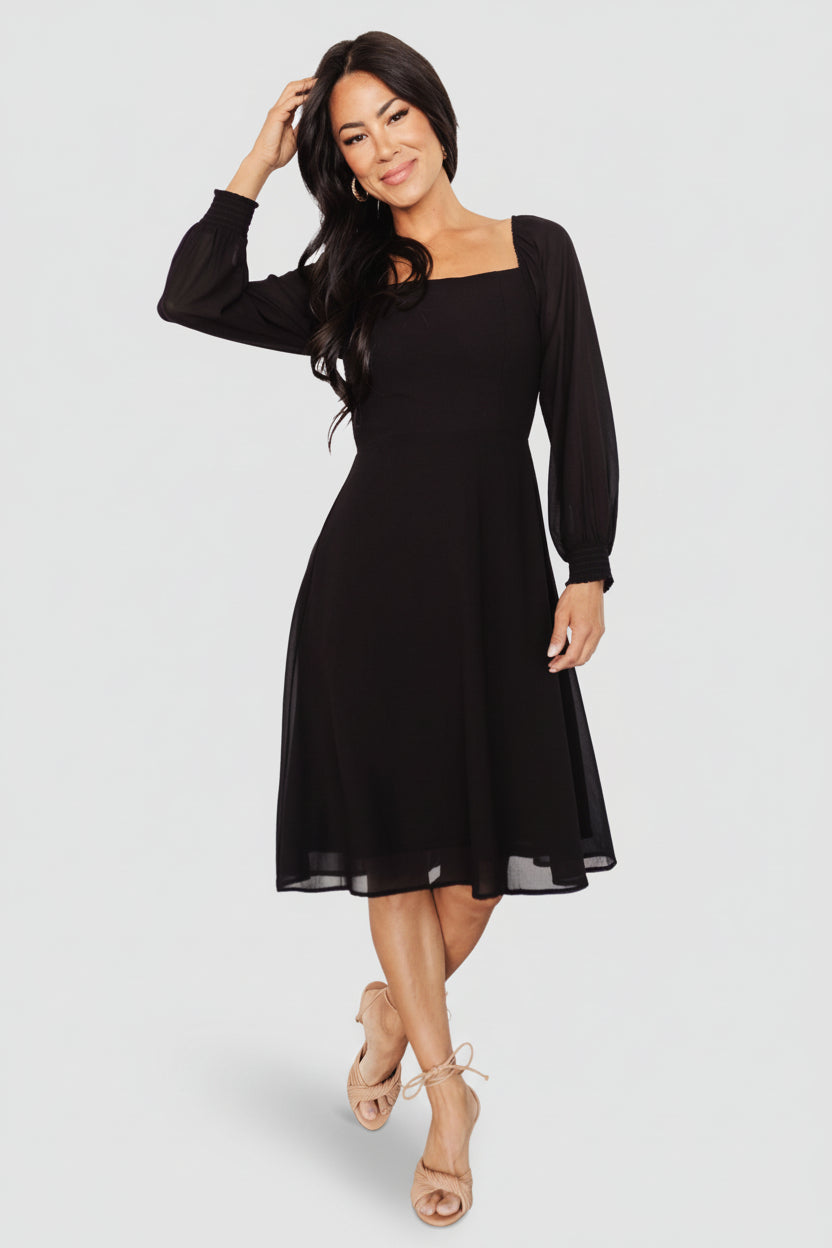 Elise Short Dress | Black