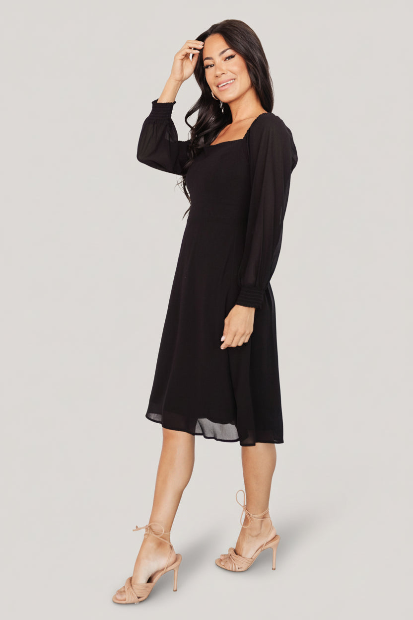 Elise Short Dress | Black - Image 5
